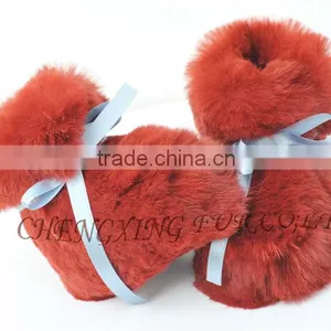 CX-SHOES-07C European Genuine Rabbit Fur Baby Shoes thumbnail-5