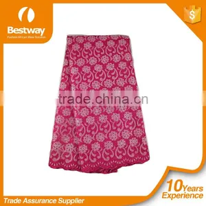 Bestway Textile Industry Cotton Cloth African Voile Lace Fabrics 5 Yards Cotton Voile Lace Fabric For Party SL0312 thumbnail-2