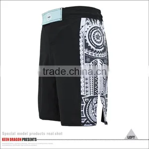 100% Polyester Training Wear Stretch Side Panel Mens Fight Mma Shorts thumbnail-3