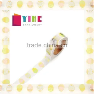 1.5cm*10m Japan Washi Tape Gold Stamping Eggs Pattern Adhesive Paper Tape Colors Paper Tape thumbnail-1