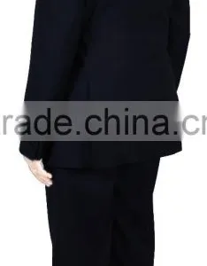 NAAMS MEN'S WOOL 2 BUTTON 2 VENT SLIM FIT SUIT JACKET FLAT FRONT PANT NAVY thumbnail-3