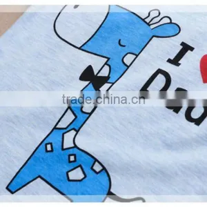 Wholesale Summer Cotton Printing Girls Kids t Shirt With Pants Set thumbnail-6
