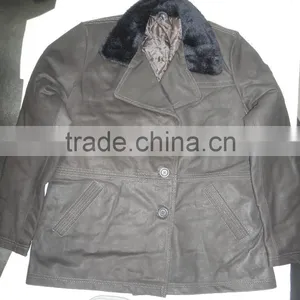 Long Women Leather Coat thumbnail-5