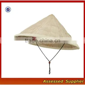 ZT45 Wholesale India Coolie Straw Hat Cheap 100% Bamboo Unisex Sun Straw Hat for Sale thumbnail-3
