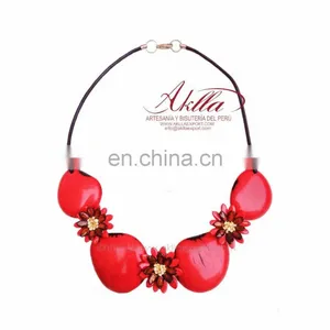 Tagua, Melon and Kiwicha Organic and Ethnic Sets: Necklaces, Earrings and Wristbands thumbnail-1