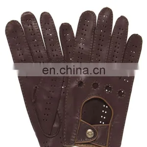 Brown Leather Gloves for Men and Women thumbnail-1