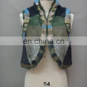 Multicolored Rabbit Fur Vest For Girl/Lady/Women Casual Vest New For 2011/2012 thumbnail-1