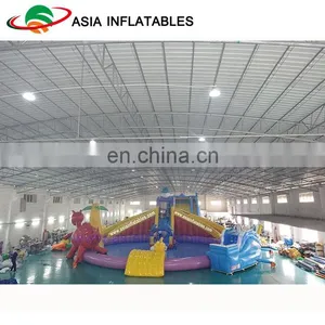 Big Inflatable Water Pool With Slide / Inflatable Water Amusement Park Equipment thumbnail-2