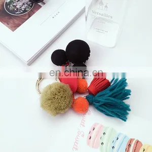Mickey Ball Keychain Tassel Cute Creative New Bag Ornaments thumbnail-5