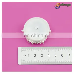 White Color Wholesale Handmade Accessories Beaded Decorative Button Front Skirt thumbnail-3