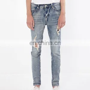 DiZNEW USA Stock Denim Jeans in Medium Blue Cuffed Jeans Men thumbnail-2
