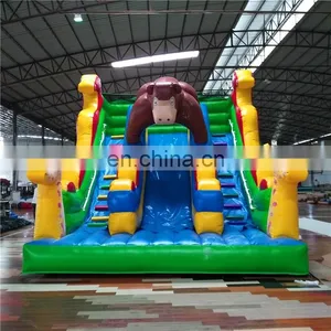 Best Price Commercial Inflatable Orangutan Slide Castle House, PVC Inflatable Slide Bouncer Castle For Adult and Kids thumbnail-2