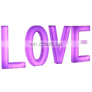 Rechargeable Outdoor Use Wedding Decoration Remote Control Plastic Led Illuminated Letters thumbnail-1