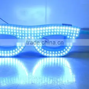 2015 New 50W Blue Illuminated Optician Signs, Illuminated Led Glasses Sign thumbnail-1