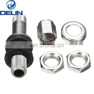 Chrome TR43E TR48E Metal Clamp-in Motorcycle Tubeless Tyre Valve Stem Wheel Schrader Valves thumbnail-5