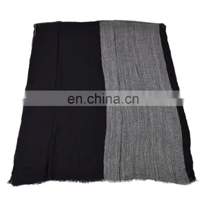 Men's Scarf Autumn/winter 2019 Cotton and Linen Yarn-dyed Scarf thumbnail-4
