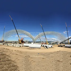 LF Arched Roof Construction Workshop Space Frame Clinker Storage Silo thumbnail-2