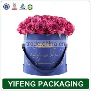 Flower Design Packaging Rose Round Flower Box For Flower Gift thumbnail-3