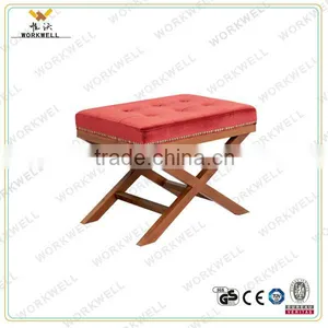 WorkWell Good Fabric or pu Dining Room Stool With X-LEG Kw-D4173 thumbnail-3