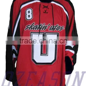 Customized Sublimated Practice Blank Hockey Jersey Cheap With Embroidered Logo thumbnail-3