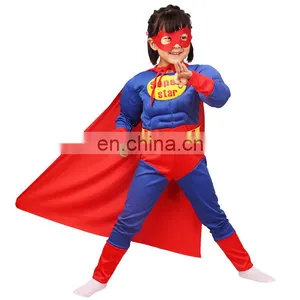 Custom Made Cheap Children Kids Costume Halloween Cute Superhero Capes Dress and Mask In TV & Movie Costumes For Boys and Girls thumbnail-1