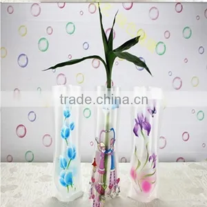 Home Decorative Plastic Foldable Vase With Beautiful Printing thumbnail-1