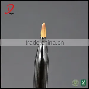 Wholesale Private Label OEM Black Metal Handle Retractable Lip Brush thumbnail-5