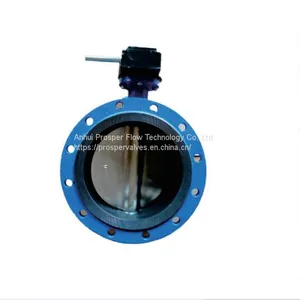 Tecofi Manual Double Flanged Type Butterfly Valve Manual Lever Handle thumbnail-1