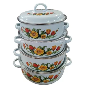 5pcs Vitreous Enamel Pot Enamel Tableware thumbnail-5