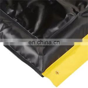 4m X15m Yellow 22 Oz. VCP Material Mini Duck Pond Flexible Foam Wall Oil Barrier Spill Containment Berm thumbnail-3