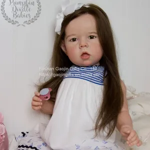 Factory Direct Sales Simulation Baby Reborn Doll 55cm Soft Sugar Gel Doll Custom Production of Various Sizes of Dolls thumbnail-4