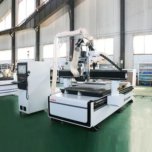 MISHI Atc Cnc Router Nesting Line Automatic Furniture Making Cnc Router Machine for Wood Automatic Tool Changer thumbnail-3