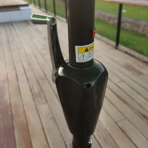 Factory Price 3m Solar Umbrella With Tilt and Light Bar Waterproof and Sunshade thumbnail-4