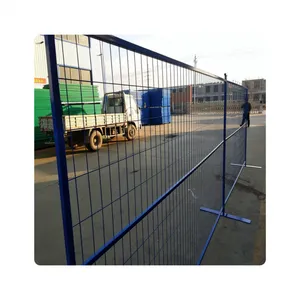 Australian Temporary Metal Fence Panel Mobile Event Construction Australia Temporary Fencing With Base thumbnail-2