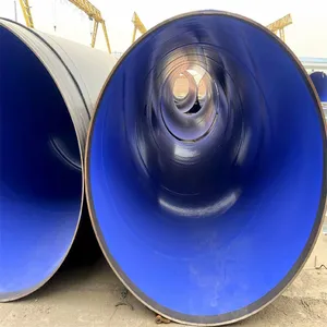 DN80‑DN2600 Anti‑corrosion Coated Steel Pipe 3PE FBE TPEP Internal External Coating Buried Water Supply Sewage Steel Pipe thumbnail-5