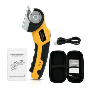 4V Cordless Electric Rotary Cutter, Rechargeable Fabric Cutting Tool With 40mm Round Blade for Cloth, Leather, Carpet & DIY Crafts thumbnail-2