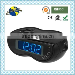 Stylish Stream Lined Table Big Size Desktop Alarm Clock Radio thumbnail-1