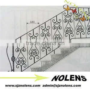 Spiral Wrought Iron Railings/indoor Iron Railing Designs/Forged Iron Railing thumbnail-1
