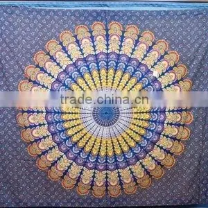 WHOLESALE MANDALA ROUND TAPESTRY WONDERFUL PRINT COTTON BEDSHEET thumbnail-6