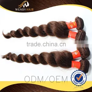 Grade 7a Loose Wave Hair Light Brown Peruvian Virgin Hair thumbnail-1