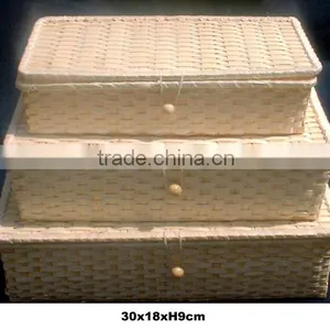 Set of 3 Rectangular Bamboo Box thumbnail-1