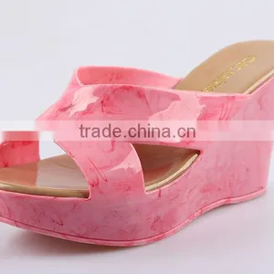2015 New Wedges Slippers Waterproof Slippers Summer Fish Mouth Female Wedge Slippers thumbnail-4