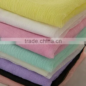 Polyester Cotton Blend Plain Dyed Seersucker Fabric thumbnail-2