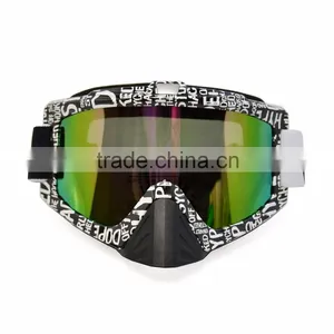 BJ-MG-013A Manufacturer Adult Reflective Letter Frame Custom Racing Motorcycle Sports Goggles thumbnail-4