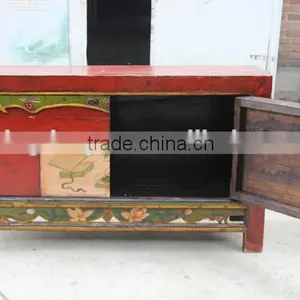 Chinese Antique Furniture/Mongolia Reproduction Cabinet/hand-painting Cabinet thumbnail-5