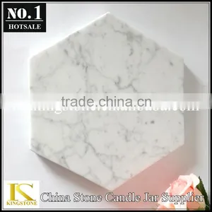 Tableware Carrara White Hexagon Marble Coaster/marble Cup Mat thumbnail-5