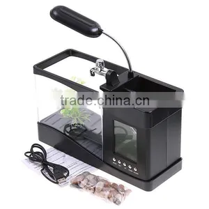Desktop Usb Mini Fish Tank Aquarium With Running Water thumbnail-2