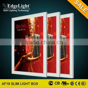 Edgelight AF19 Outdoor Slim Aluminous Frame Standing Double Side Slim Advertising Light Box thumbnail-1