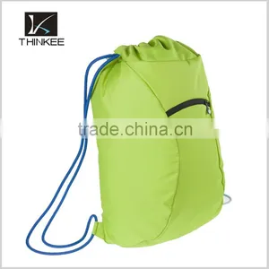 Wholesale Cheap Small Pink Polyester Outdoor Gym Backpack Drawstring Bag thumbnail-6