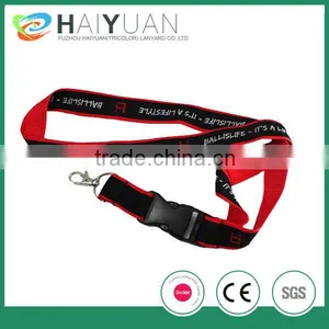 Woven Printing Purple Lanyard With Carbiner Hook With Factory Price thumbnail-1